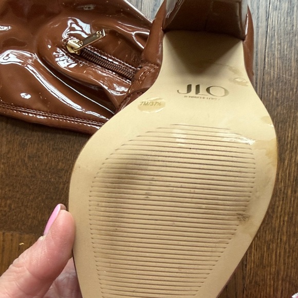 Brown Patent Leather Over-the-Knee Boots - Picture 5 of 5